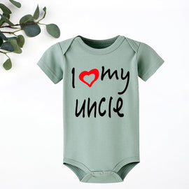 I Love My... Newborn Baby Unisex Cotton Bodysuit Boys Girls Casual Round Neck Romper Clothes