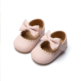 Baby Casual Shoes Infant Toddler Bowknot Non-slip Rubber Soft-Sole Flat