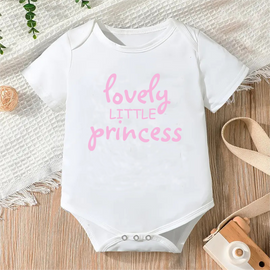 Bodysuit for Newborn Infant Jumpsuit Boys Girls Letter Print Short Sleeves Romper