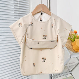 Cute Baby Bibs Toddler Waterproof Long Sleeve Apron Cartoon Animals Children Feeding Smock