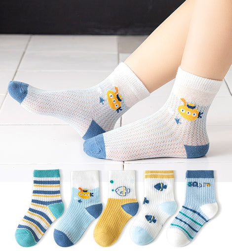 Baby Non-Skid Socks 8 Pairs – Anti-Slip Toddler Socks With Grips, Breathable Ankle Socks For Boys & Girls (1-3T, Multicolor)
