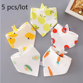 Baby Bibs Triangle Scarf Cotton Cartoon Child Bandana Bib Newborn Slabber Absorbent Waterproof Towel