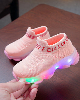 Kids Running Sneakers With Light Up Sole