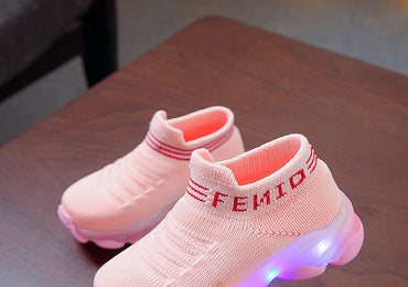 Kids Running Sneakers With Light Up Sole