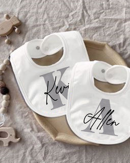 Personalized Baby Bib Bibs Custom Initial with Name