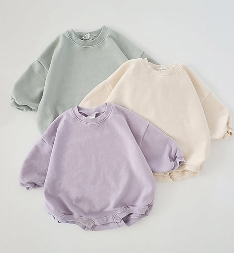 Newborn Infant Baby Girl Boy Sweatshirt Romper Toddler Long Sleeve