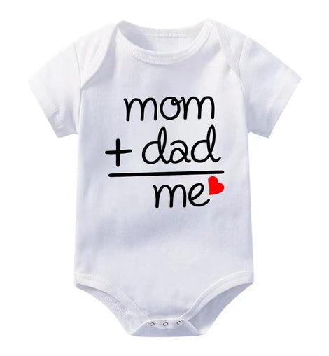 Bodysuit for Newborn Infant Jumpsuit Boys Girls Letter Print Short Sleeves Romper