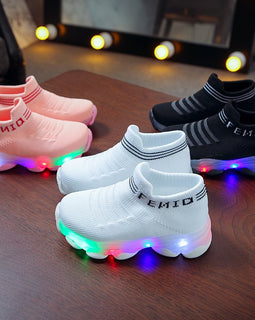 Kids Running Sneakers With Light Up Sole