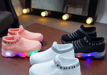 Kids Running Sneakers With Light Up Sole