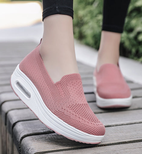 Tennis Female Orthopedic Sneakers Vulcanized Shoes for Women Mesh Breathable Platform Slip-On