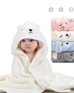 Toddler Baby Hooded Towels Newborn Kids Bathrobe Super Soft Bath Towel