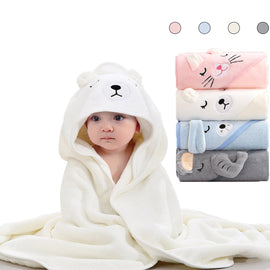 Toddler Baby Hooded Towels Newborn Kids Bathrobe Super Soft Bath Towel